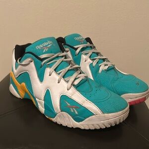 Reebok Kamikaze low in Miami Dolphin/South Beach Colors